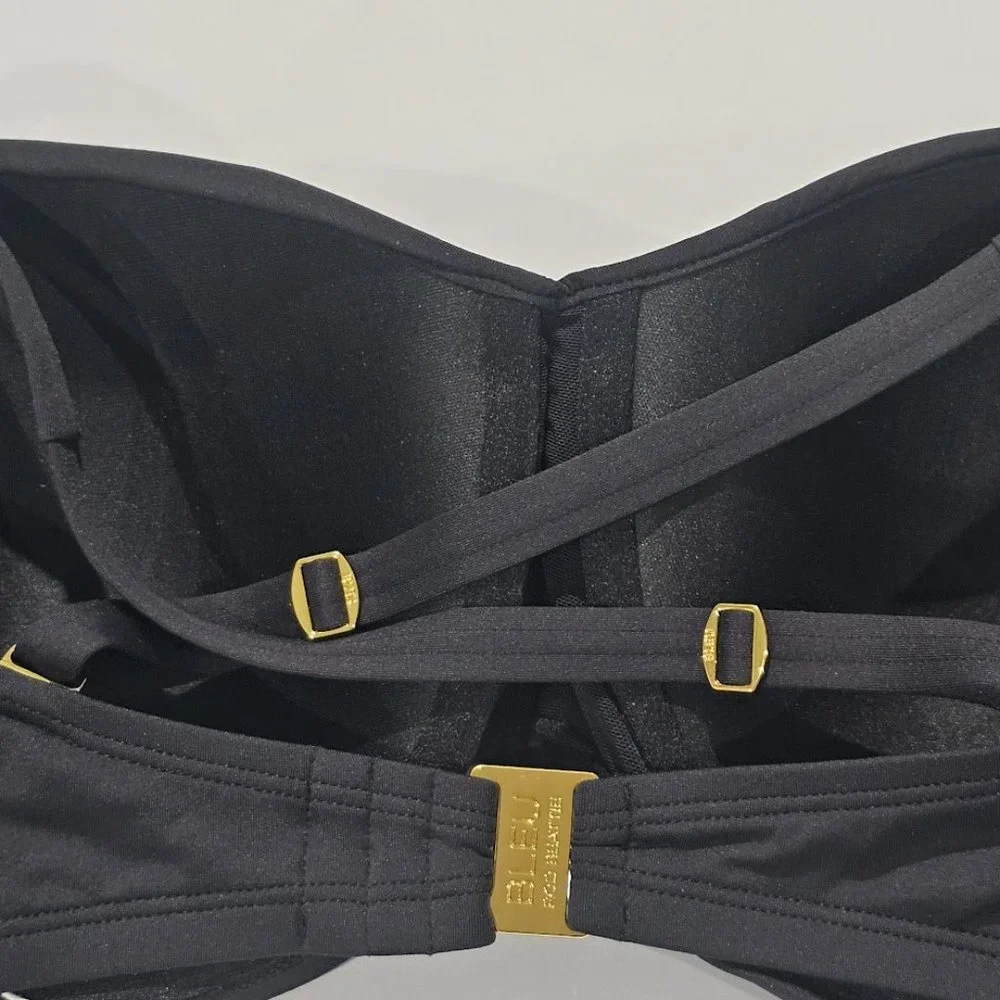 Bleu Rod Beattie Shirred Underwire D-Cup Bikini Top - Picture 7 of 10